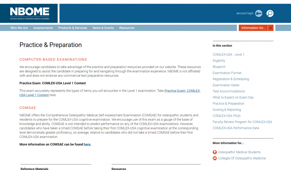 National-Board-of-Osteophatic-Medical-Examiners Homepage