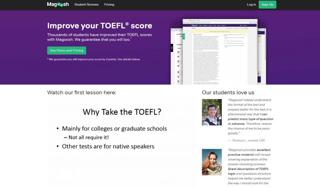 TOEFL®-Preparation-Course Homepage