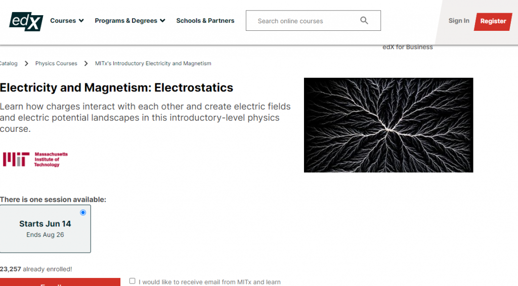 Electricity and Magnetism Electrostatics by MIT on Coursera