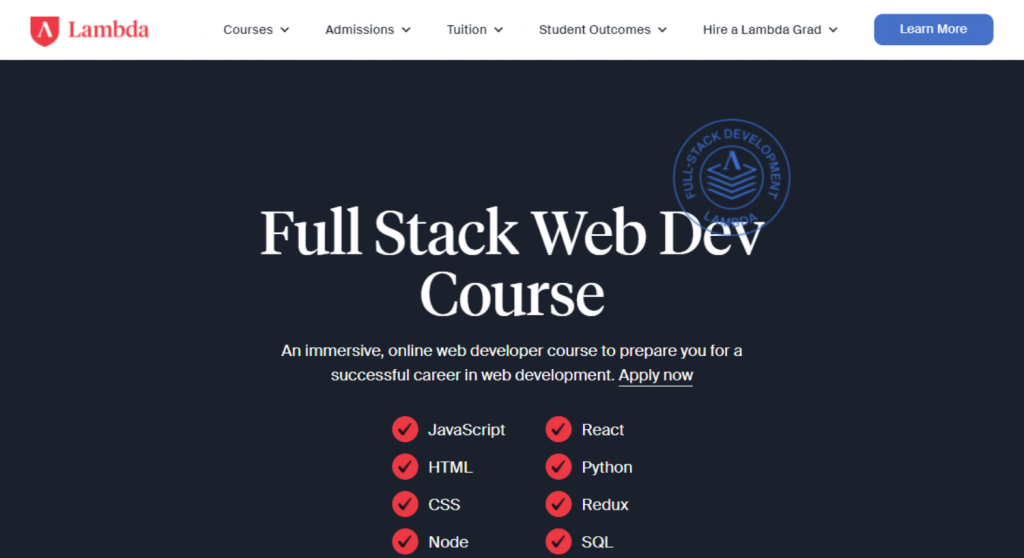 Full Stack Web Dev Course by Lambda School
