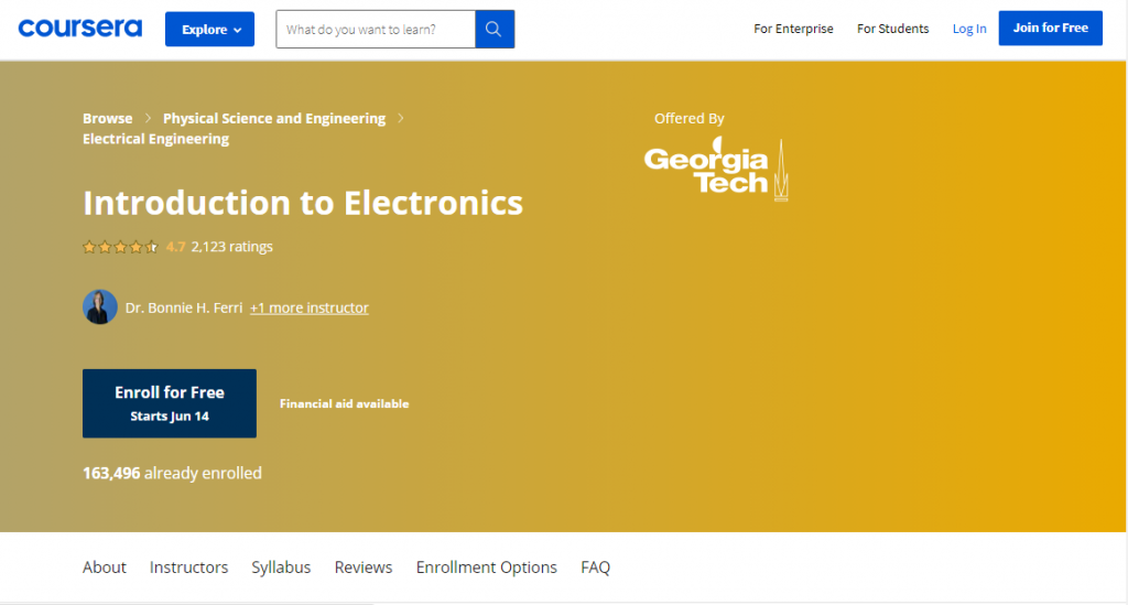 Introduction to Electronics by Georgia Tech