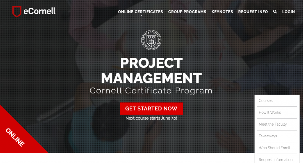 Project Management Certificate Program by eCornell