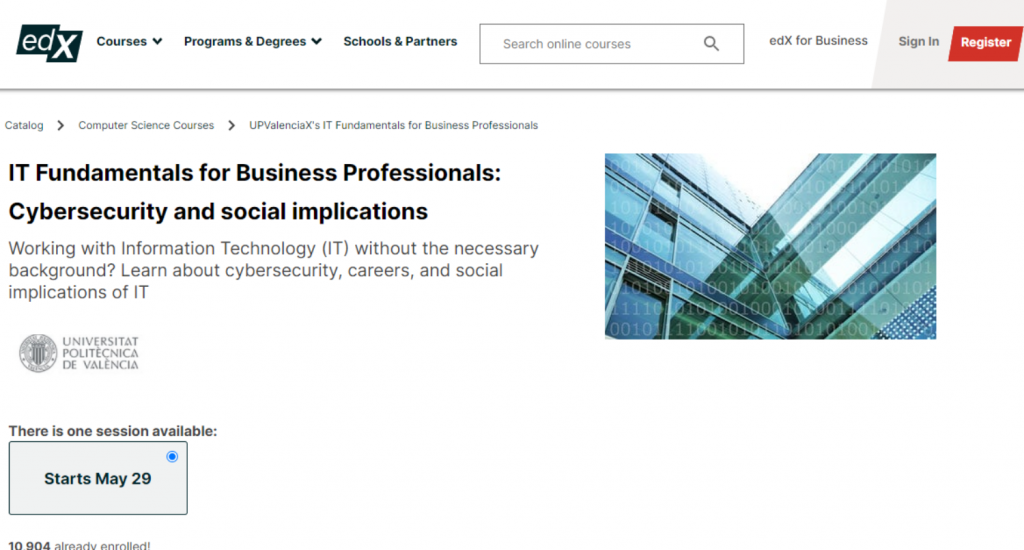 T Fundamentals for Business Professionals- Cybersecurity and Social Implications edX