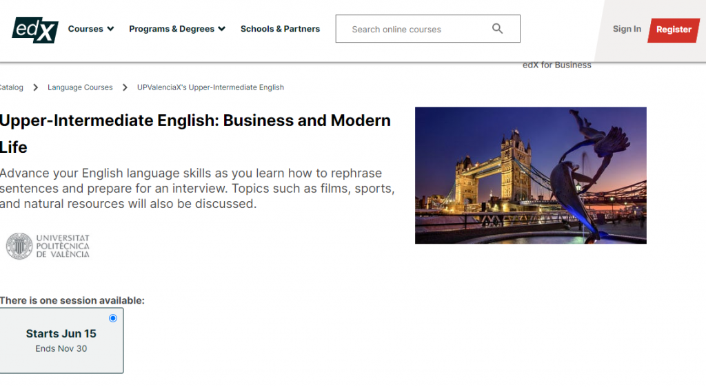 Upper-Intermediate English Business and Modern Life by edX