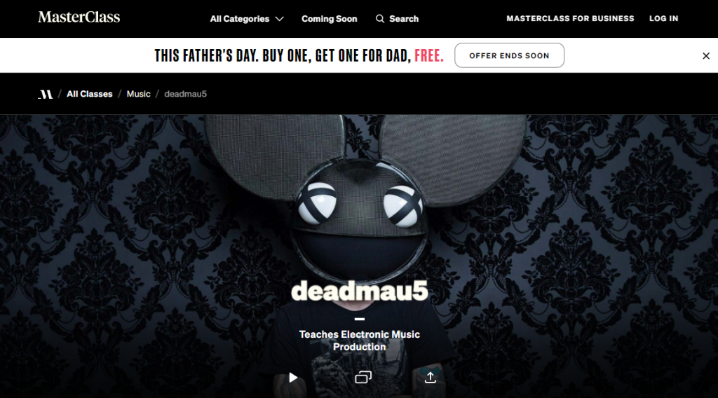 deadmau5 Teaches Electronic Music Production on Masterclass