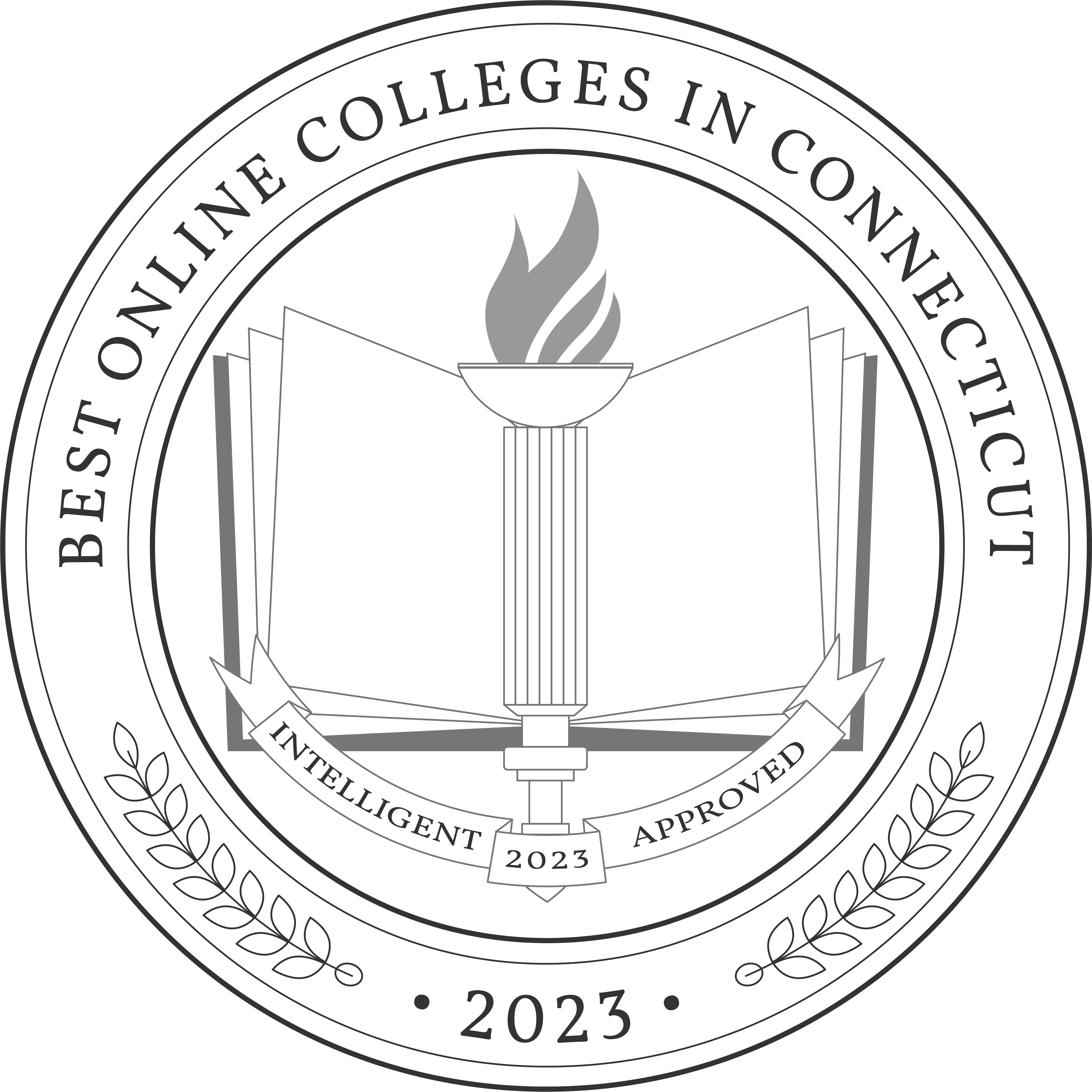 Best Online Colleges in Connecticut Badge 2023