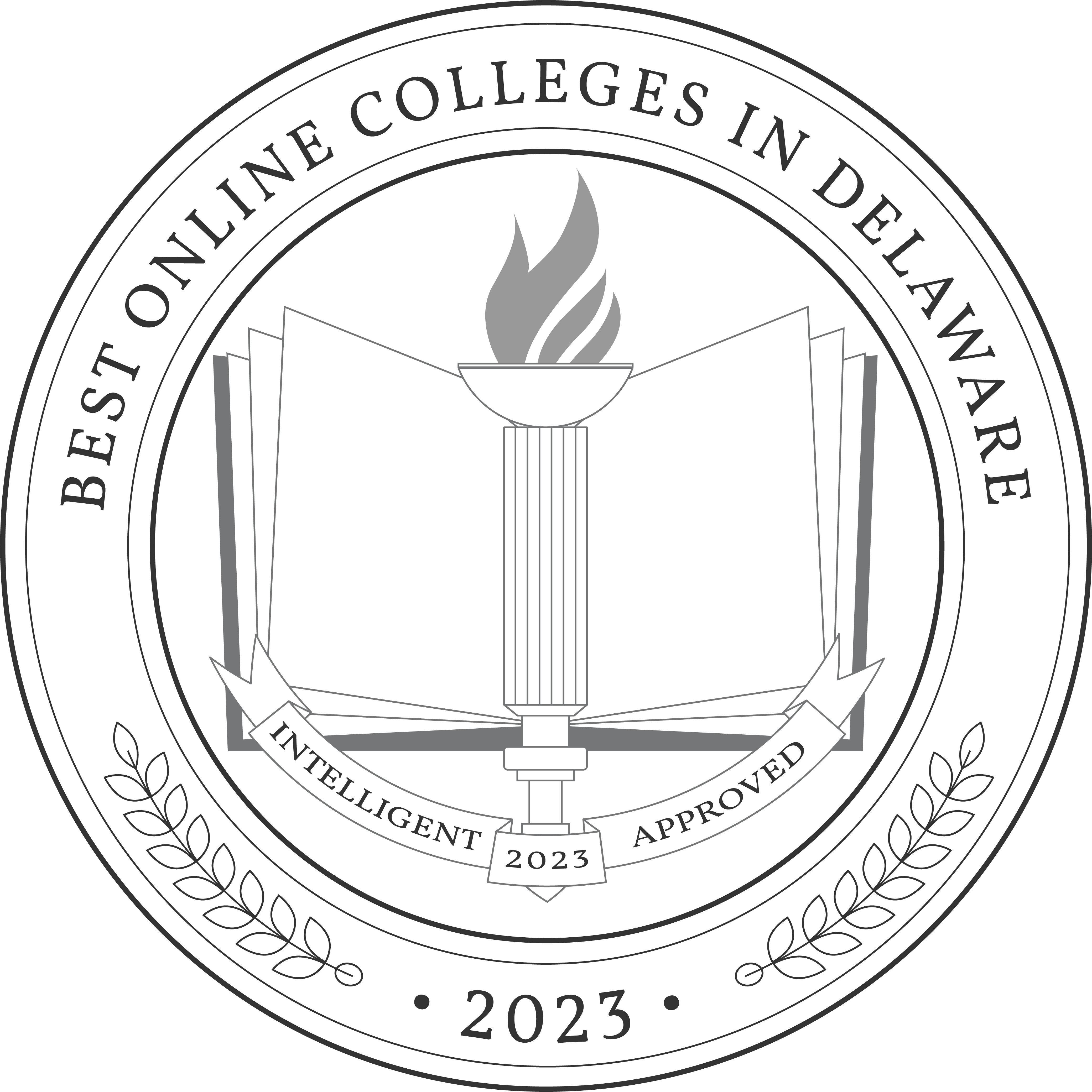 Best Online Colleges in Delaware Badge 2023
