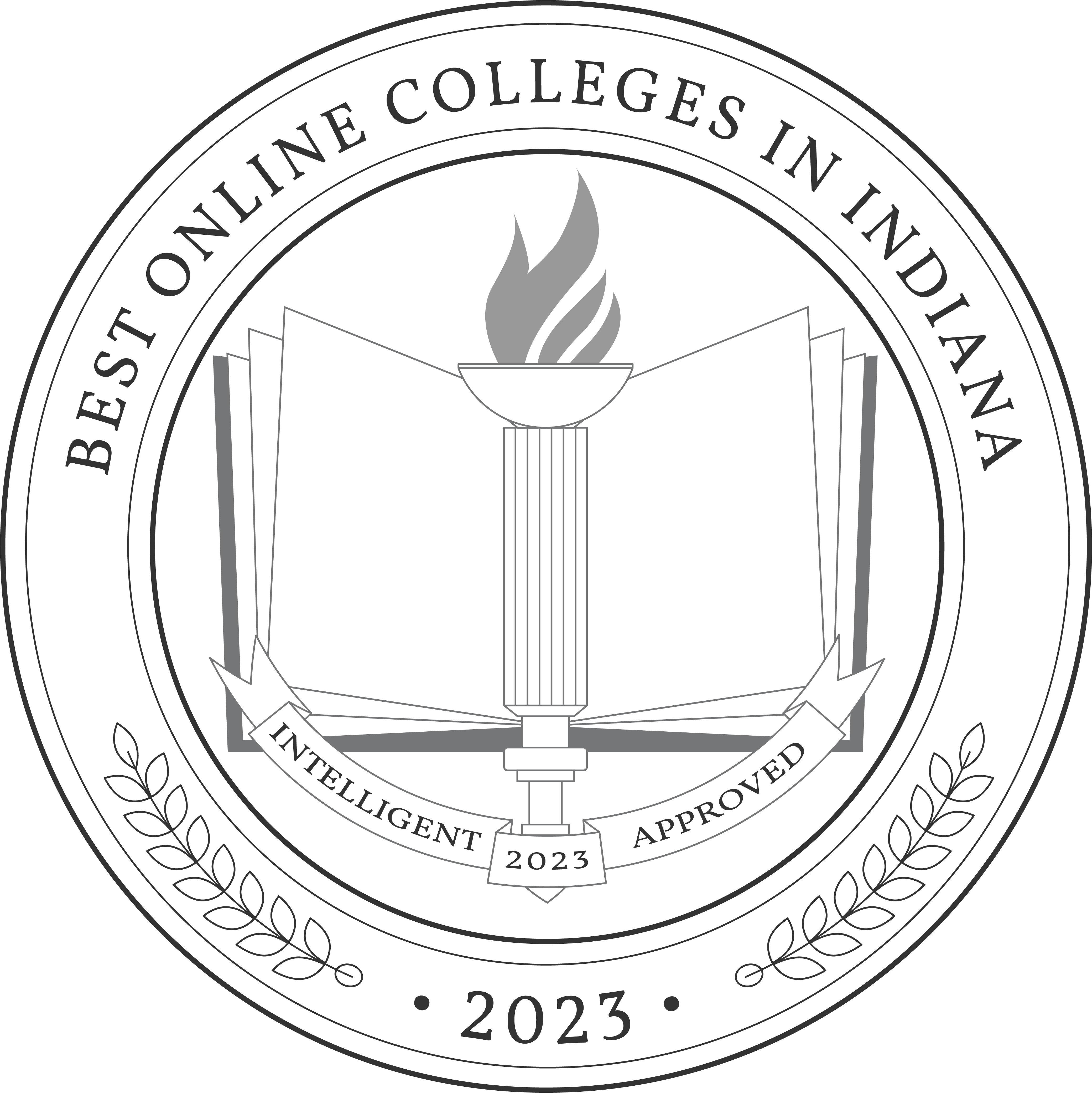 Best Online Colleges in Indiana Badge 2023