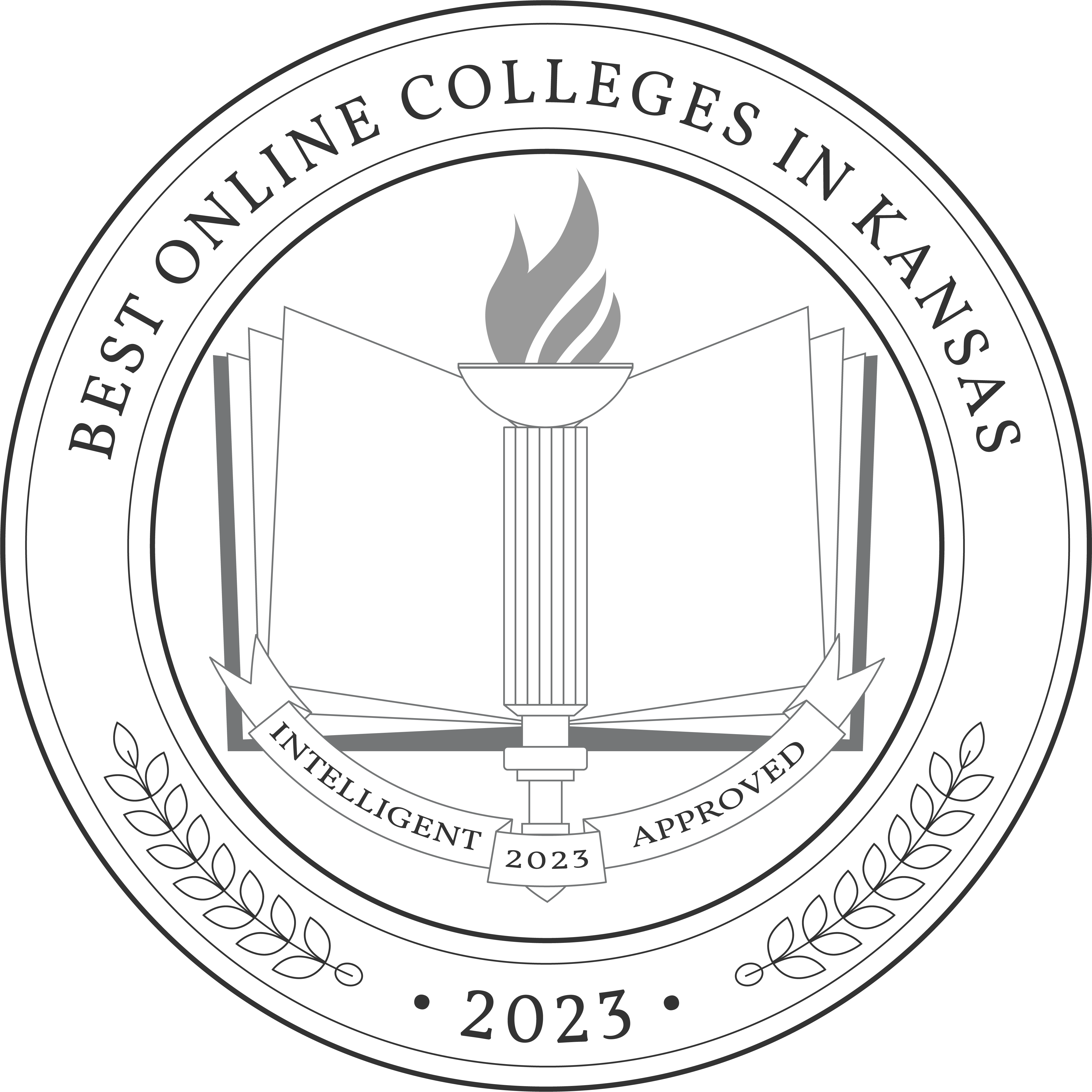 Best Online Colleges in Kansas Badge 2023
