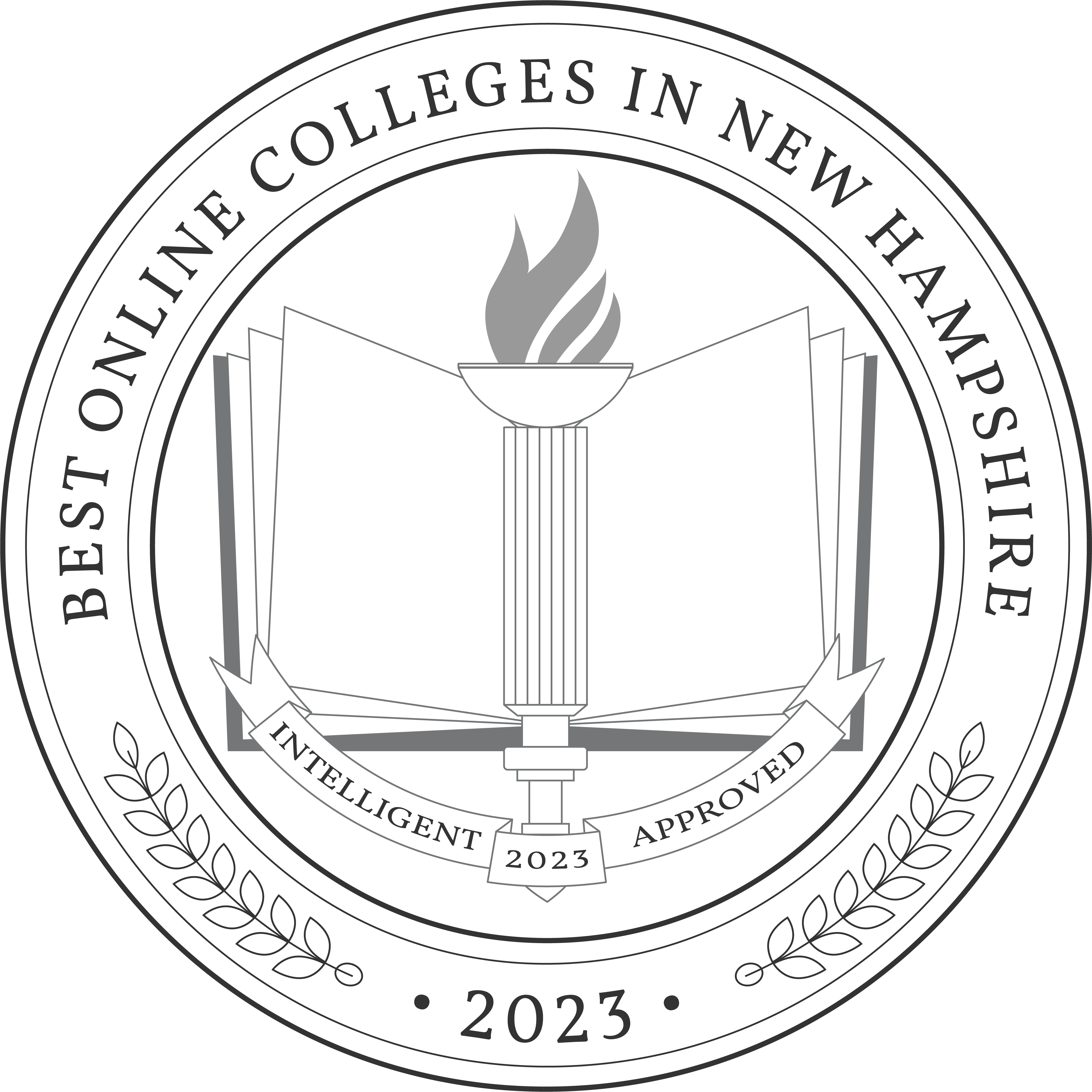 Best Online Colleges in New Hampshire Badge 2023