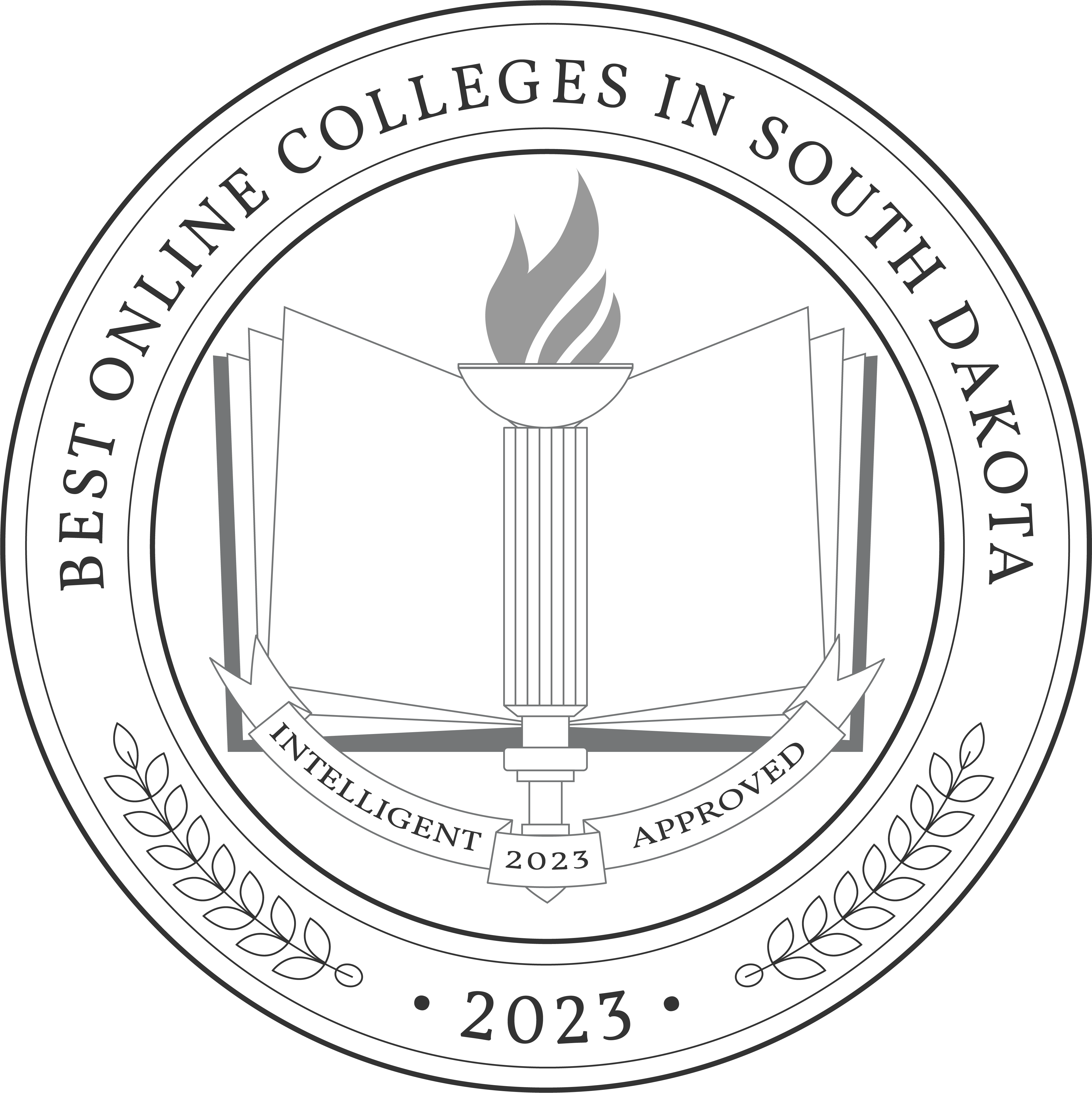 Best Online Colleges in South Dakota Badge 2023