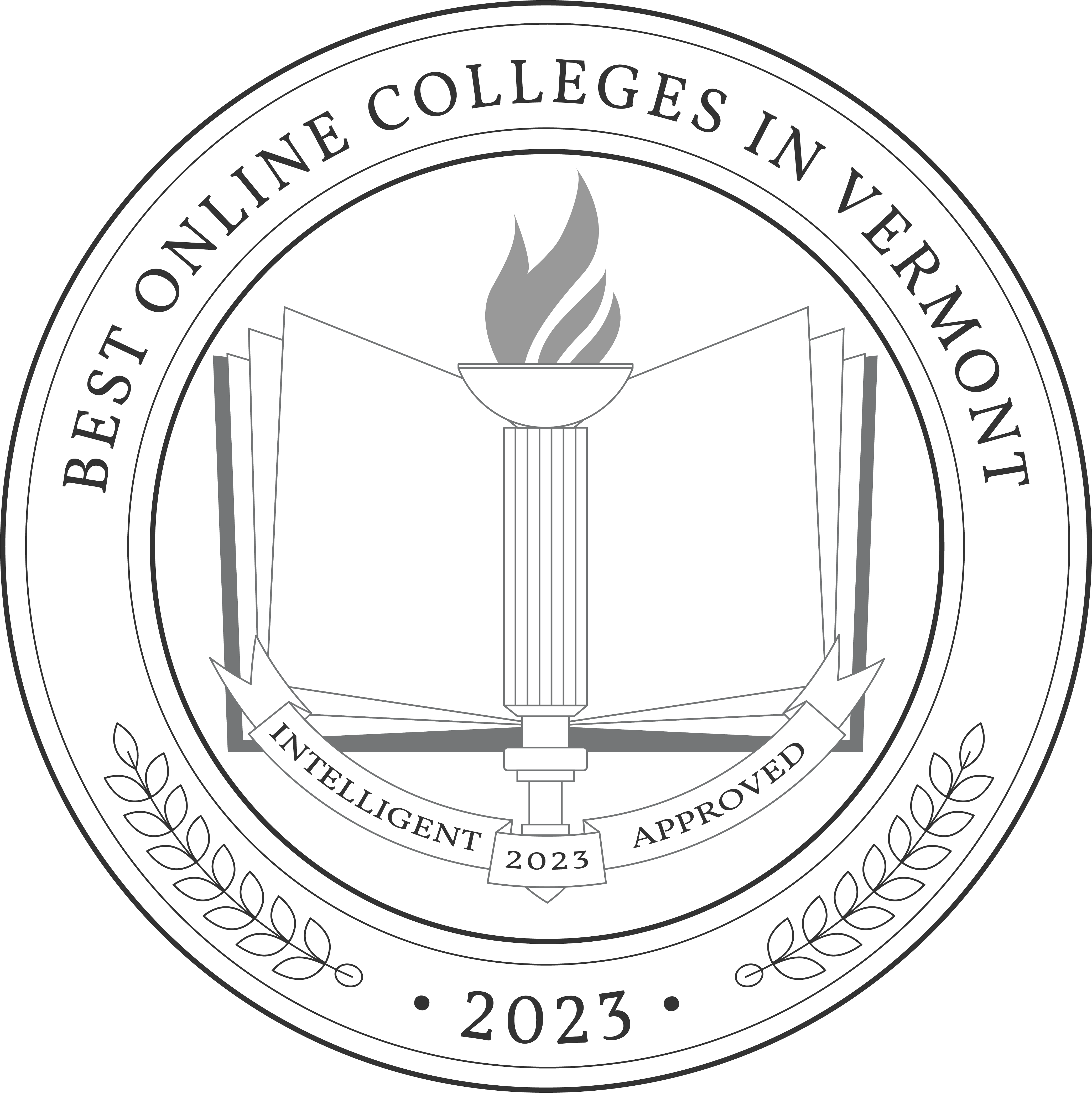 Best Online Colleges in Vermont Badge 2023