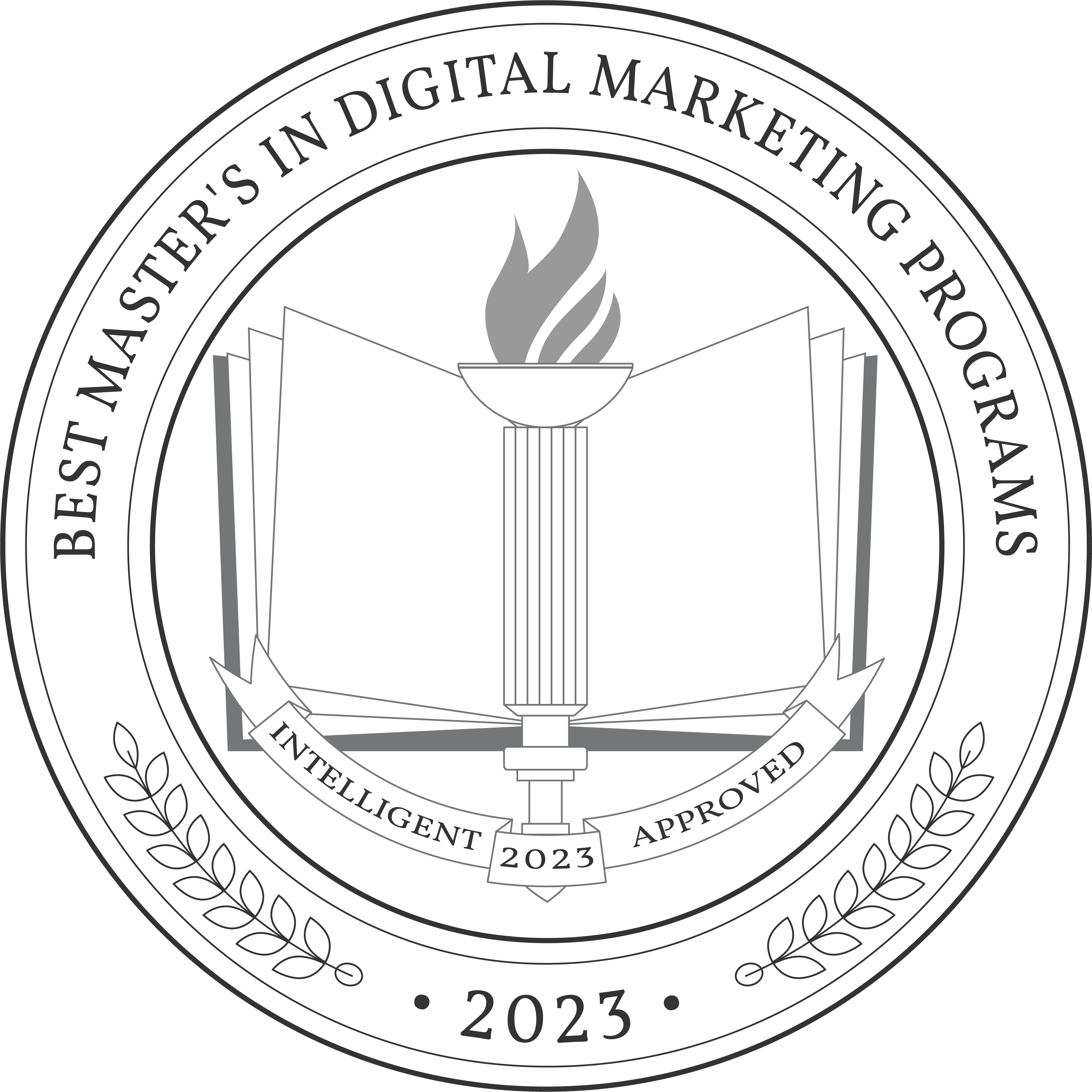 Best Master's in Digital Marketing Programs badge