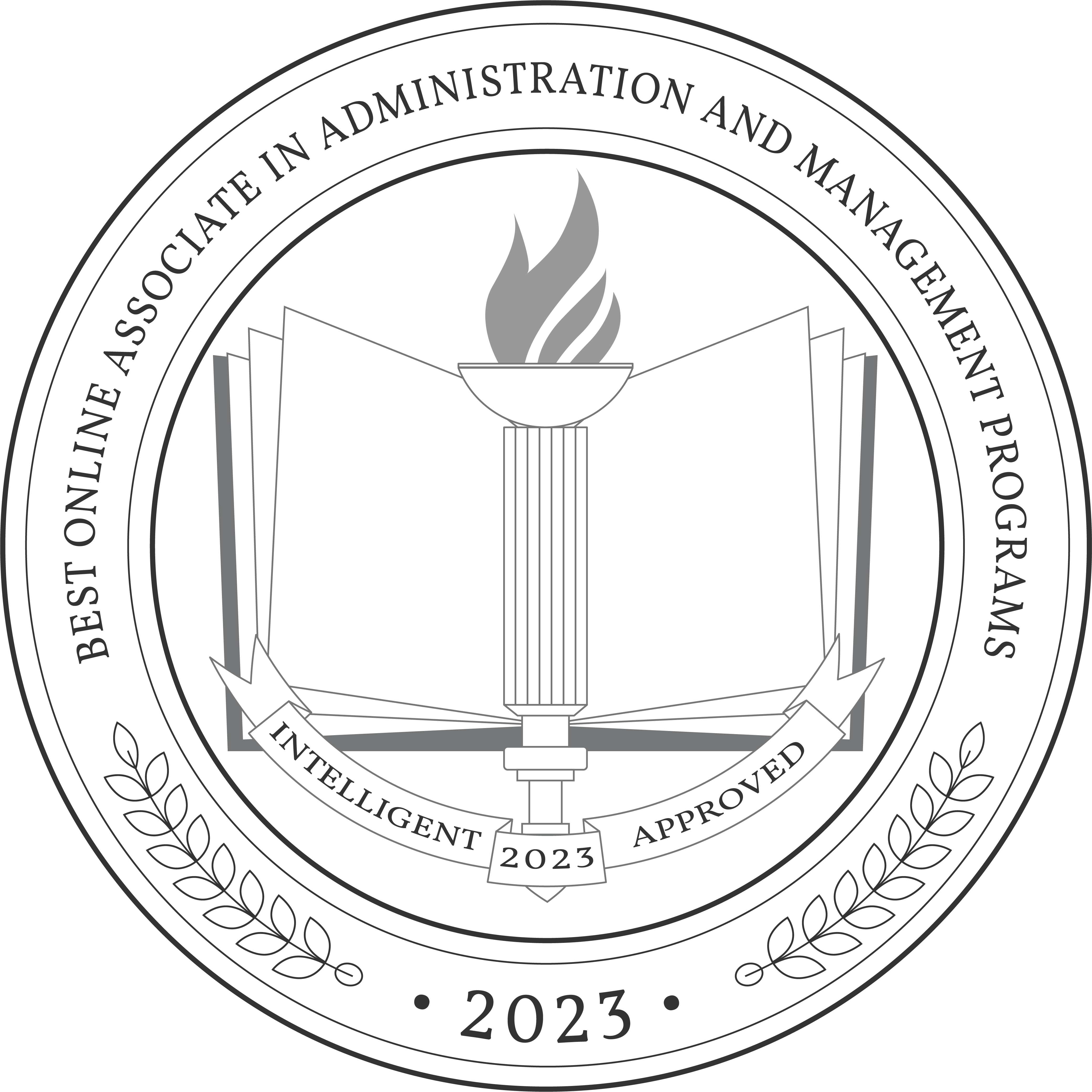 Best Online Associate in Administration and Management Programs badge