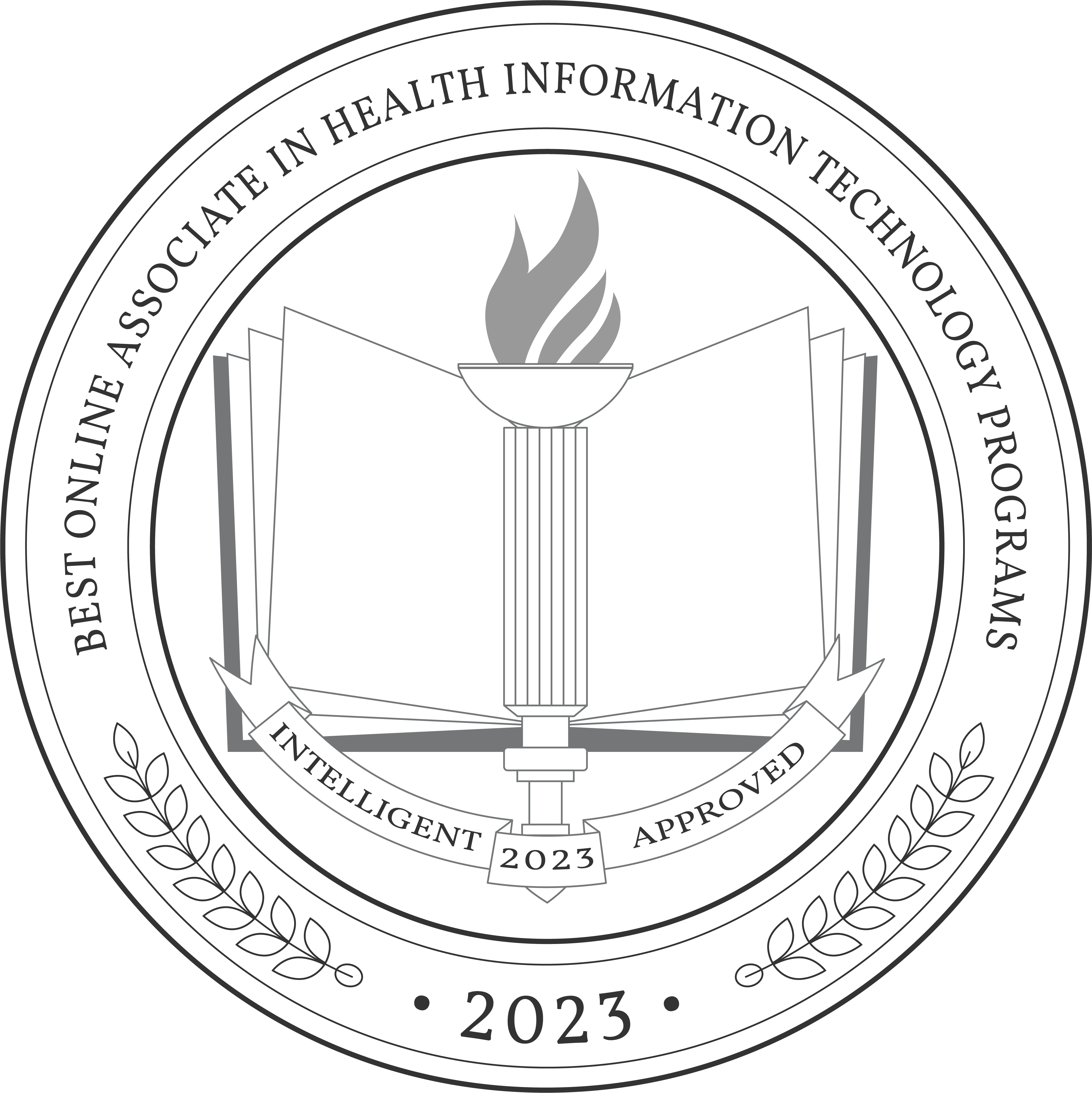 Best Online Associate in Health Information Technology Programs badge