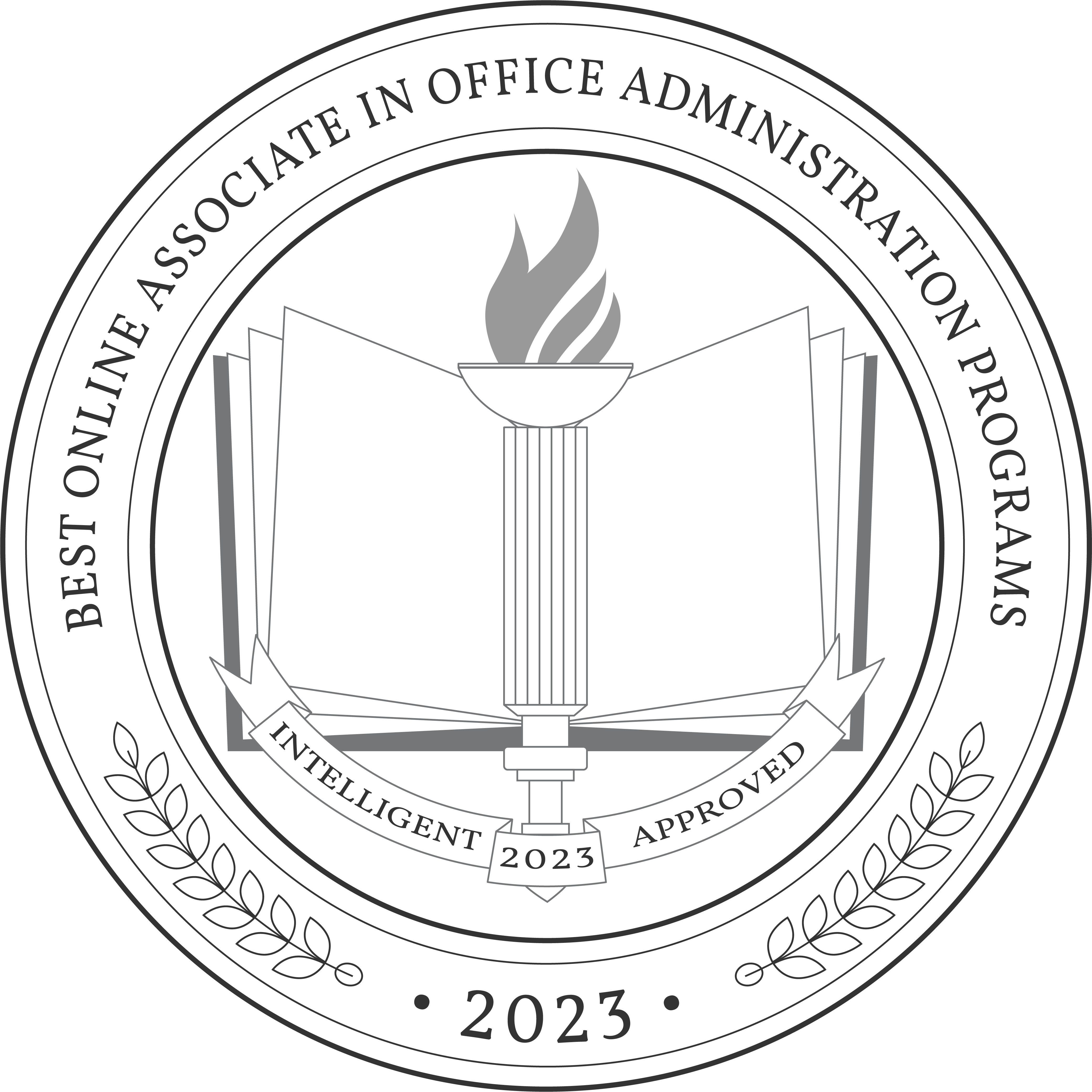 Best Online Associate in Office Administration Programs badge
