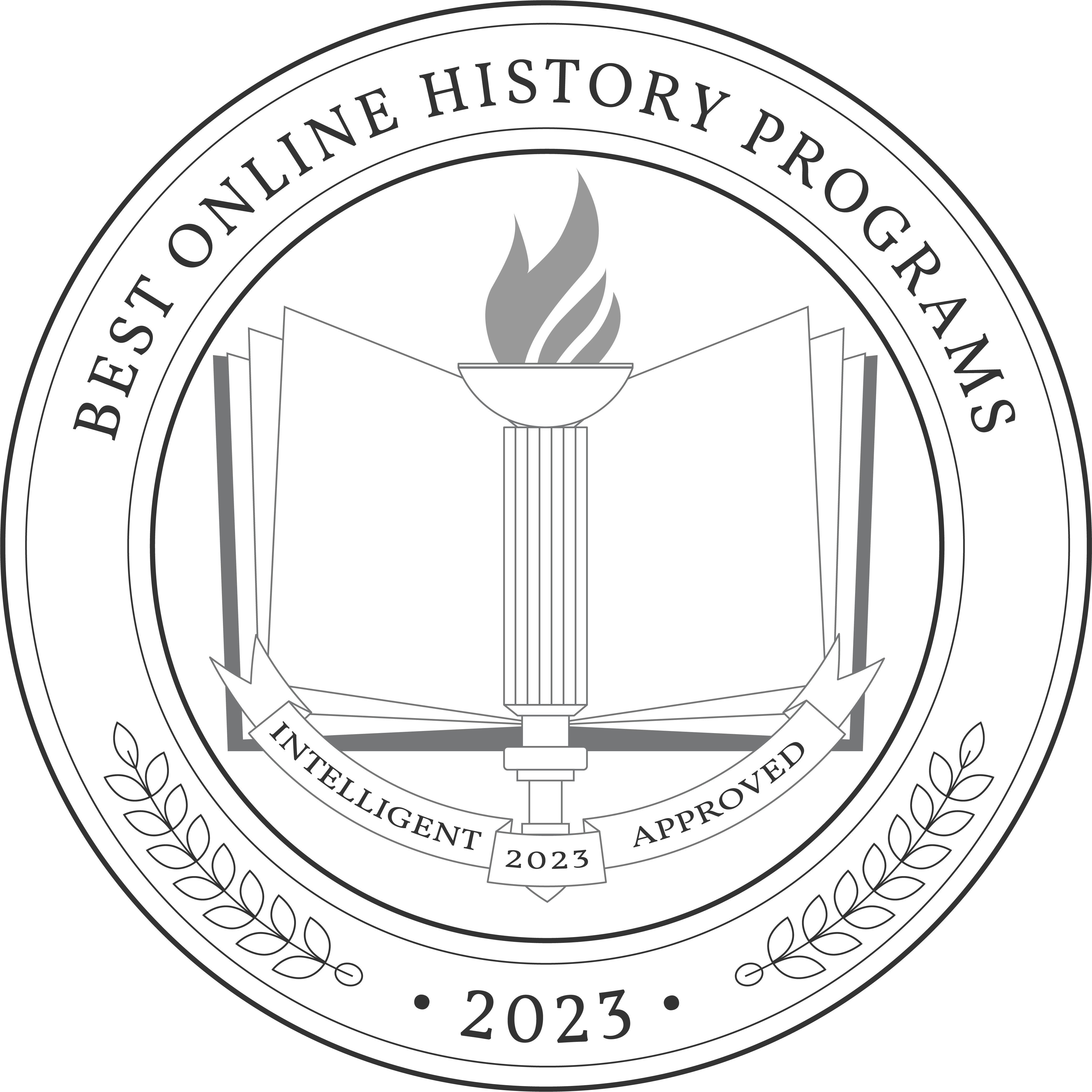 Best Online History Programs badge