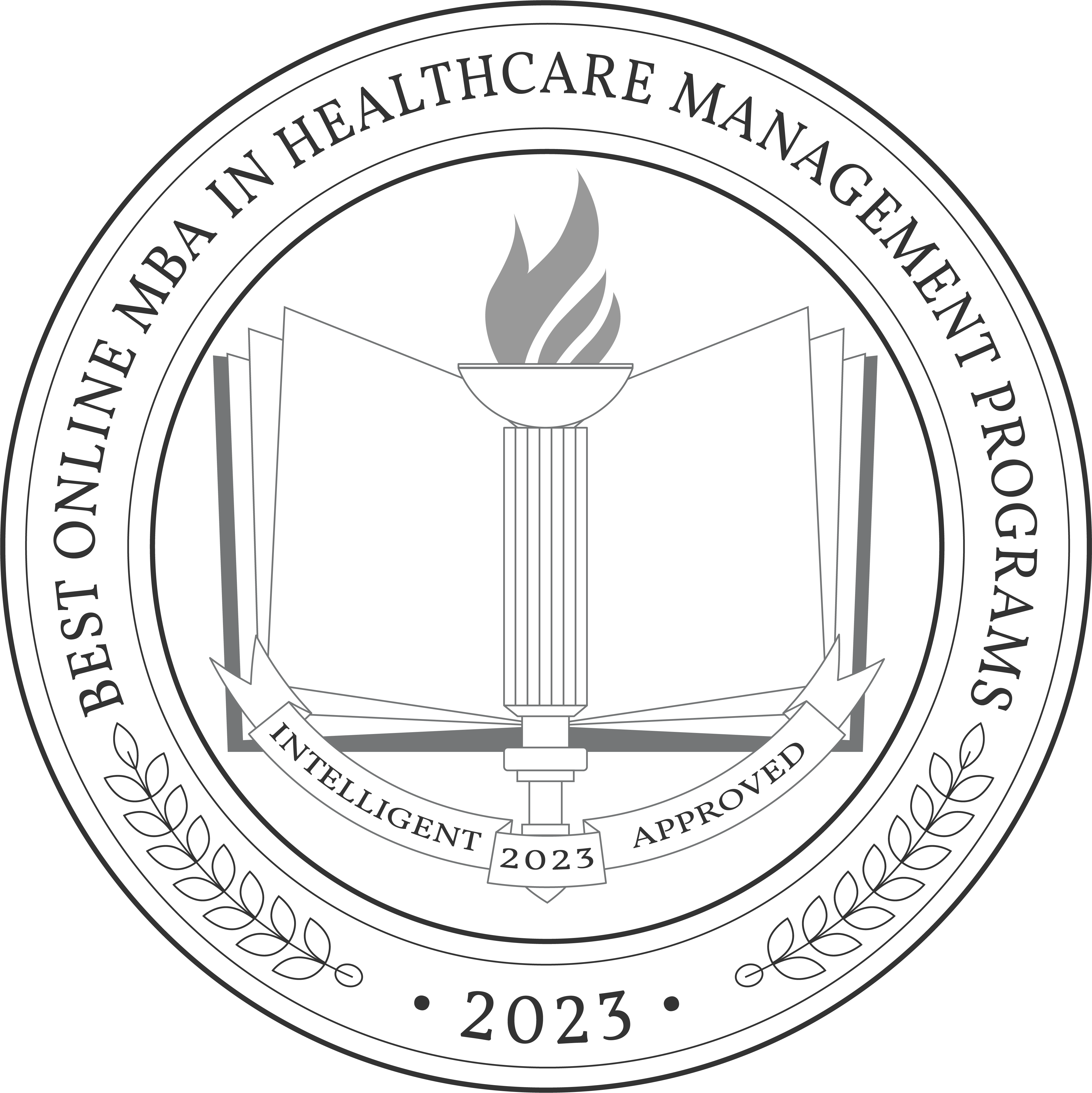 Best Online MBA in Healthcare Management Programs badge