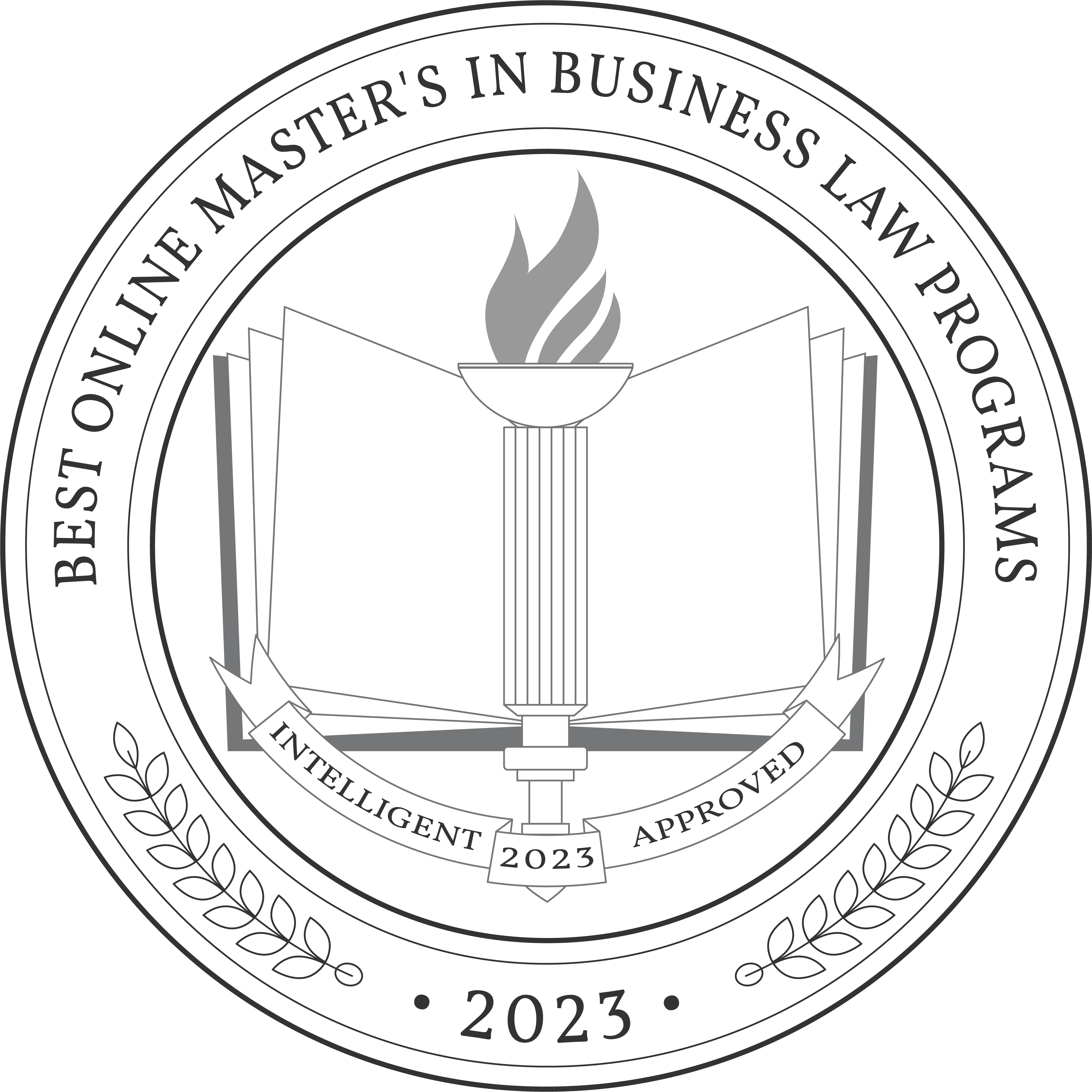 Best Online Master's in Business Law Programs badge