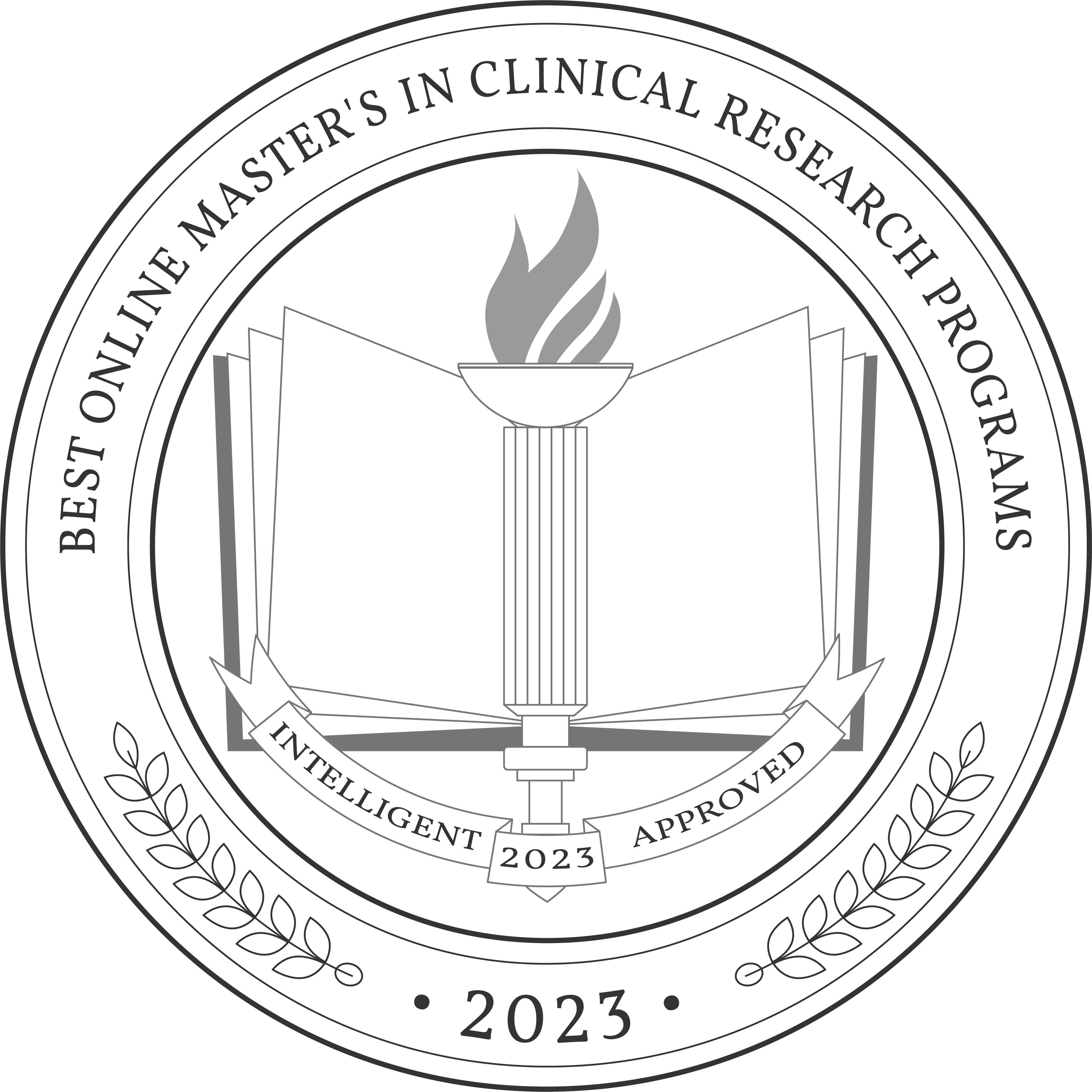 Best Online Master's in Clinical Research Programs badge