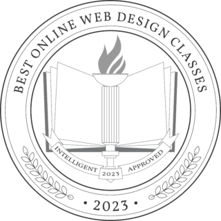 Best Online Web Design Classes badge