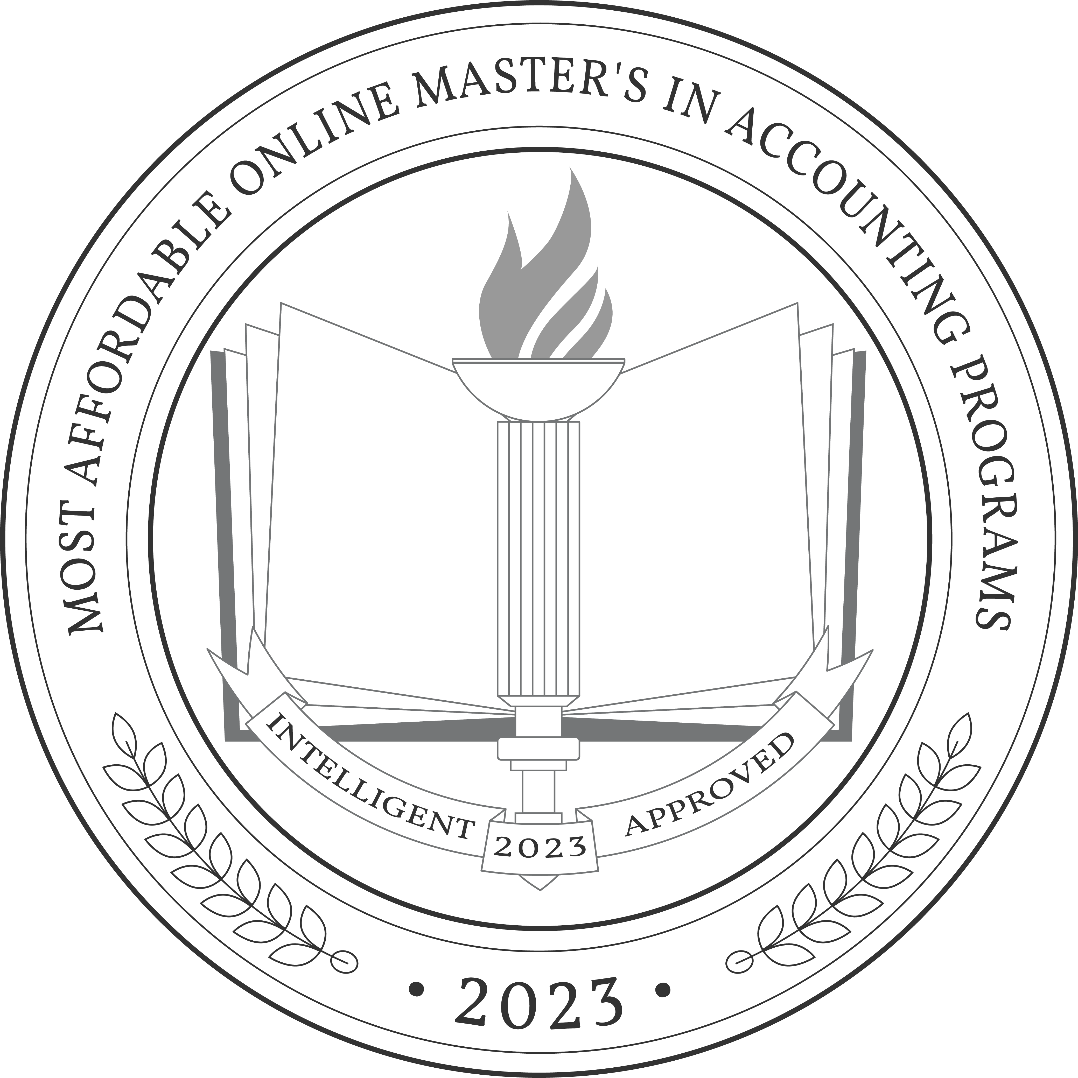Most Affordable Online Master's in Accounting Programs badge