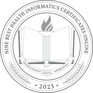 Nine Best Health Informatics Certificates Online badge