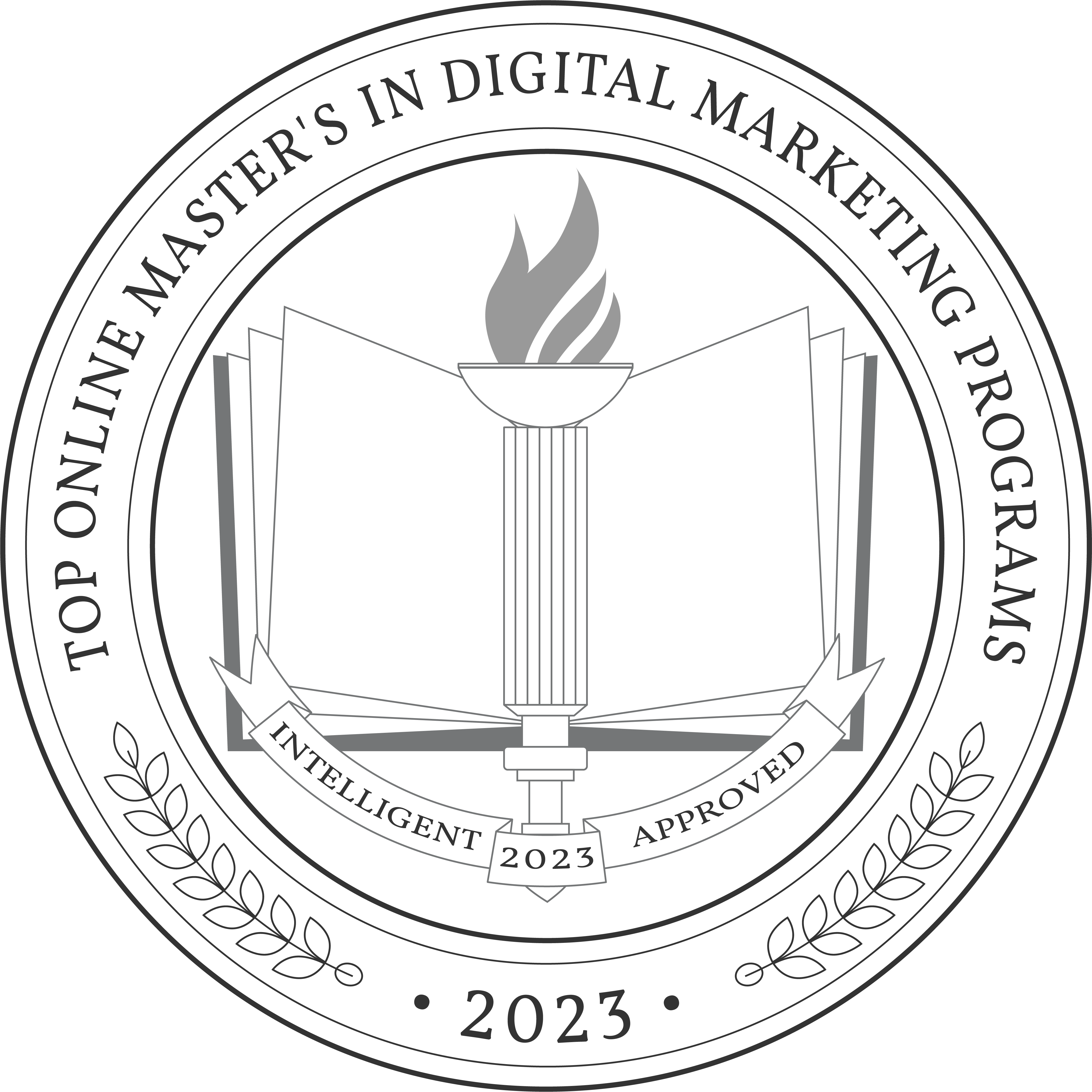 Top Online Master's in Digital Marketing Programs badge